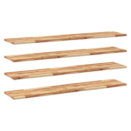 vidaXL Wandschappen 4 st zwevend olieafwerking 120x30x2 cm acaciahout afbeelding2 - 1