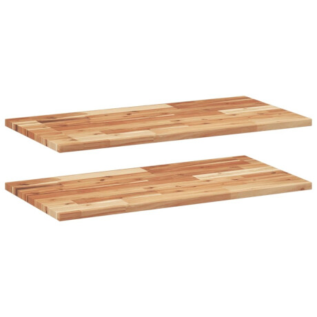 vidaXL Wandschappen 2 st zwevend olieafwerking 100x40x2 cm acaciahout afbeelding2 - 1