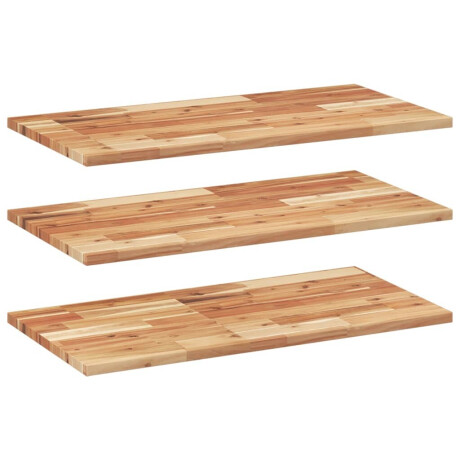 vidaXL Wandschappen 3 st zwevend olieafwerking 100x40x2 cm acaciahout afbeelding2 - 1