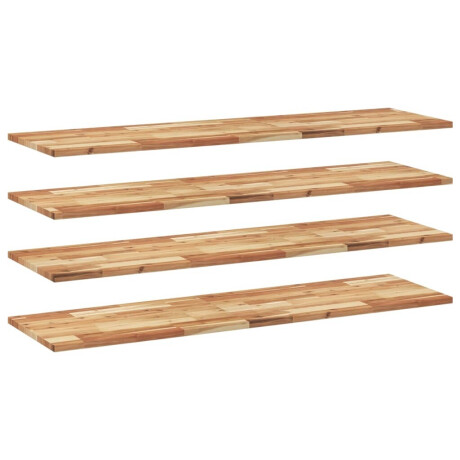 vidaXL Wandschappen 4 st zwevend olieafwerking 120x40x2 cm acaciahout afbeelding2 - 1