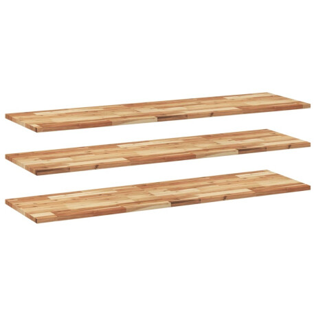 vidaXL Wandschappen 3 st zwevend olieafwerking 160x40x2 cm acaciahout afbeelding2 - 1
