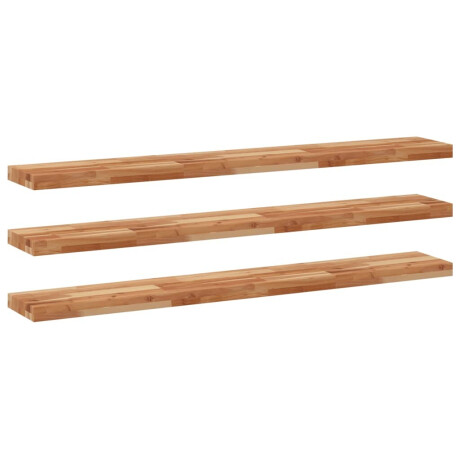 vidaXL Wandschappen 3 st zwevend olieafwerking 160x20x4 cm acaciahout afbeelding2 - 1