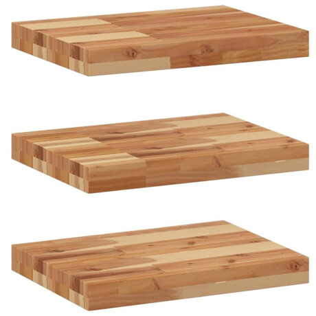 vidaXL Wandschappen 3 st zwevend olieafwerking 40x30x4 cm acaciahout afbeelding2 - 1