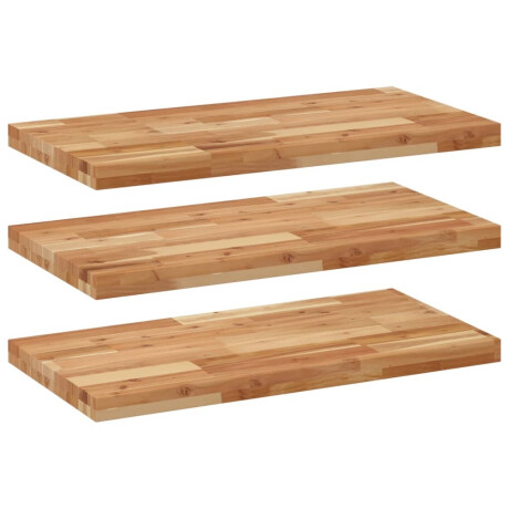 vidaXL Wandschappen 3 st zwevend olieafwerking 60x40x4 cm acaciahout afbeelding2 - 1