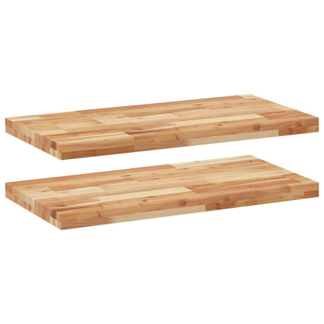 vidaXL Wandschappen 2 st zwevend olieafwerking 100x40x4 cm acaciahout afbeelding2 - 1