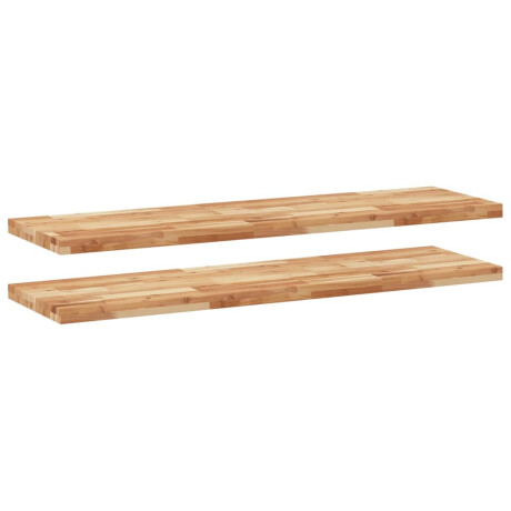 vidaXL Wandschappen 2 st zwevend olieafwerking 120x40x4 cm acaciahout afbeelding2 - 1