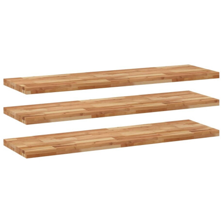 vidaXL Wandschappen 3 st zwevend olieafwerking 160x40x4 cm acaciahout afbeelding2 - 1