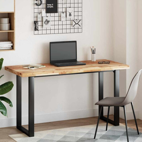 vidaXL Bureaublad met olieafwerking 140x60x4 cm massief acaciahout afbeelding2 - 1