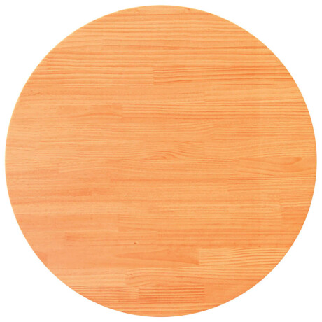 vidaXL Tafelblad rond Ø90x2,5 cm massief grenenhout wasbruin afbeelding2 - 1