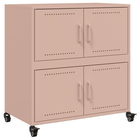 vidaXL Dressoir 68,5x39x72 cm koudgewalst staal roze afbeelding2 - 1