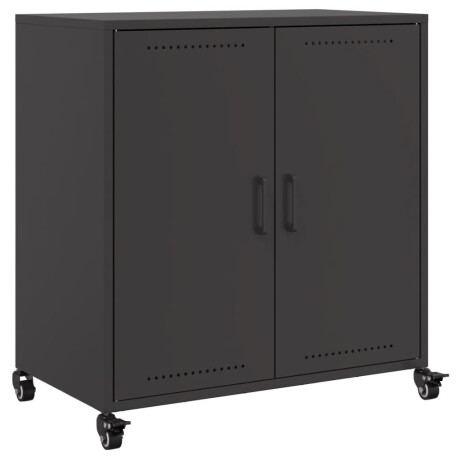 vidaXL Dressoir 68x39x72 cm staal zwart afbeelding2 - 1