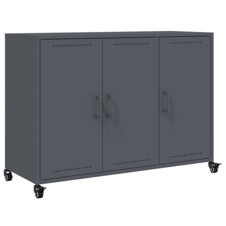 vidaXL Dressoir 100,5x39x72 cm staal antracietkleurig afbeelding2 - 1