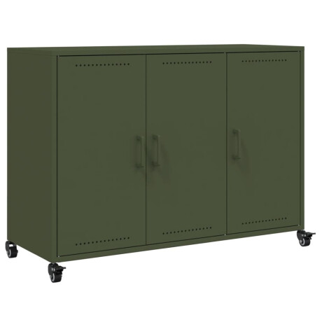 vidaXL Dressoir 100,5x39x72 cm staal olijfgroen afbeelding2 - 1