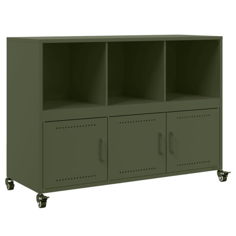 vidaXL Dressoir 100,5x39x72 cm staal olijfgroen afbeelding2 - 1