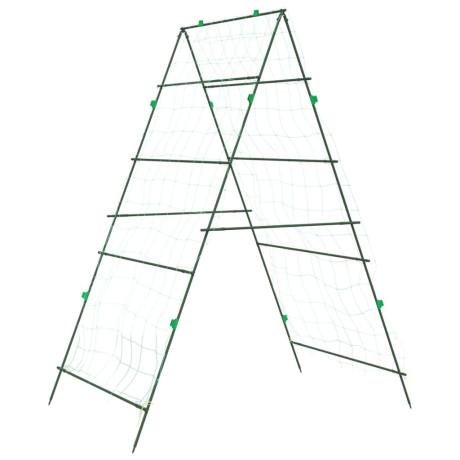 vidaXL Plantenklimrek A-frame 99x90x175,5 cm staal afbeelding2 - 1