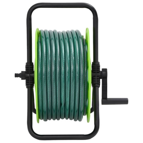 vidaXL Slanghaspel met slangkoppelset 0,75" 20 m vrijstaand PVC groen afbeelding2 - 1