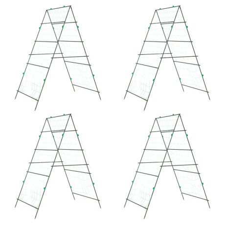vidaXL Plantenklimrekken 4 st A-frame staal afbeelding2 - 1