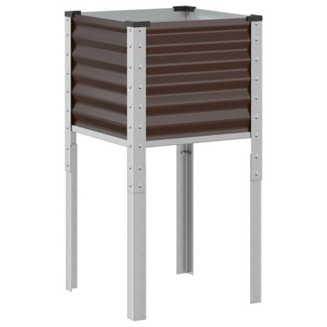 vidaXL Plantenbak Bruin 45x45x88 cm Staal afbeelding2 - 1