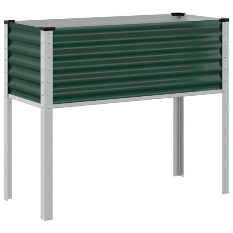 vidaXL Plantenbak 100x41x90 cm staal groen afbeelding2 - 1