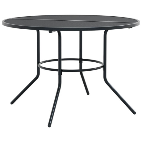 vidaXL Terrastafel rond Ø110x72,5 cm gepoedercoat staal antracietkleur afbeelding2 - 1