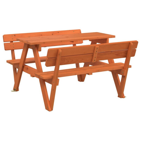 vidaXL Picknicktafel voor 4 kinderen met parasolgat massief vurenhout afbeelding2 - 1