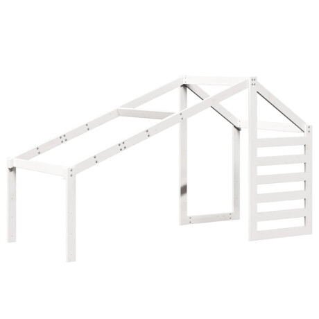 vidaXL Kinderbedhuisje 198x87x113 cm massief grenenhout wit afbeelding2 - 1