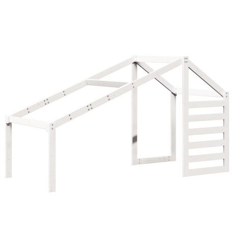 vidaXL Kinderbedhuisje 198x97x113 cm massief grenenhout wit afbeelding2 - 1