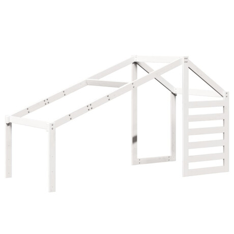 vidaXL Kinderbedhuisje 188x82x113 cm massief grenenhout wit afbeelding2 - 1
