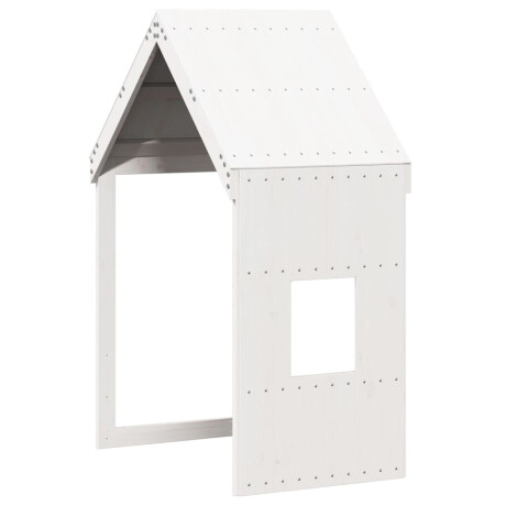 vidaXL Kinderbedhuisje 60x89x134,5 cm massief grenenhout wit afbeelding2 - 1