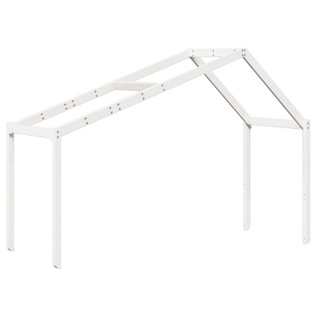 vidaXL Kinderbedhuisje 213x95,5x144,5 cm massief grenenhout wit afbeelding2 - 1