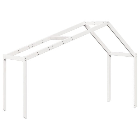 vidaXL Kinderbedhuisje 203x95,5x142 cm massief grenenhout wit afbeelding2 - 1
