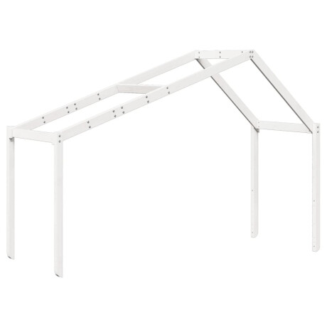 vidaXL Kinderbedhuisje 203x80,5x142 cm massief grenenhout wit afbeelding2 - 1