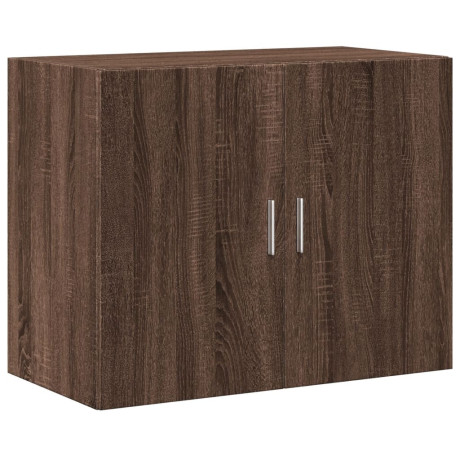 vidaXL Wandkast 80x42,5x64 cm bewerkt hout bruin eikenkleur afbeelding2 - 1