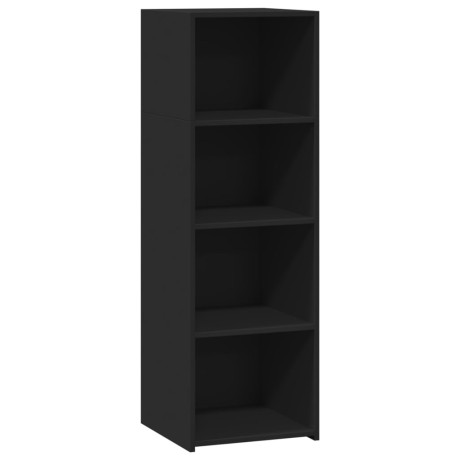 vidaXL Hoge kast 40x41x124 cm bewerkt hout zwart afbeelding2 - 1