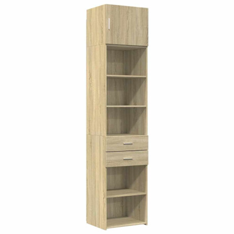 vidaXL Opbergkast smal 50x42,5x225 cm bewerkt hout sonoma eikenkleurig afbeelding2 - 1