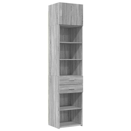 vidaXL Opbergkast smal 50x42,5x225 cm bewerkt hout grijs sonoma eiken afbeelding2 - 1