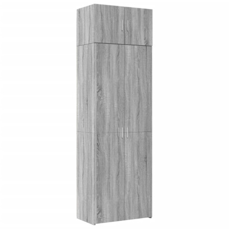 vidaXL Opbergkast 70x42,5x225 cm bewerkt hout grijs sonoma eikenkleur afbeelding2 - 1