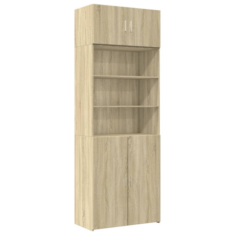 vidaXL Opbergkast 80x42,5x225 cm bewerkt hout sonoma eikenkleurig afbeelding2 - 1