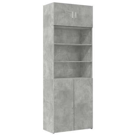 vidaXL Opbergkast 80x42,5x225 cm bewerkt hout betongrijs afbeelding2 - 1