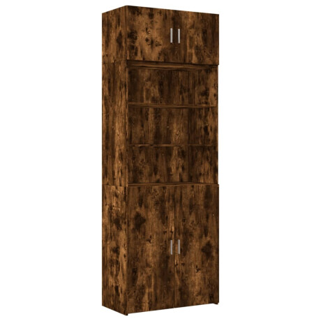 vidaXL Opbergkast 80x42,5x225 cm bewerkt hout gerookt eikenkleur afbeelding2 - 1