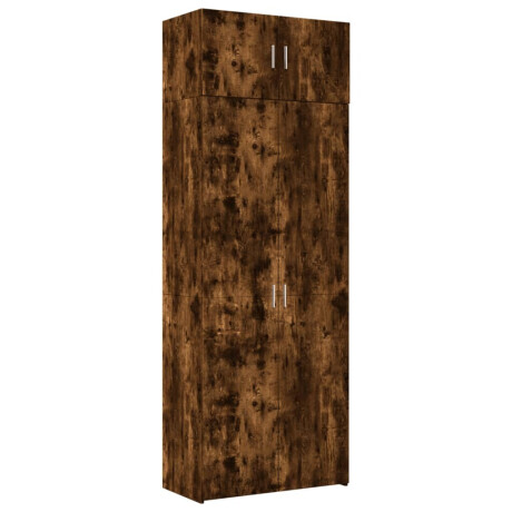 vidaXL Opbergkast 80x42,5x225 cm bewerkt hout gerookt eikenkleur afbeelding2 - 1
