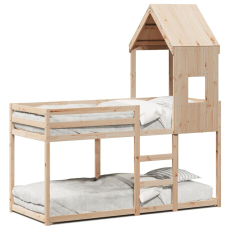 vidaXL Stapelbedframe zonder matras massief grenenhout 90x200 cm afbeelding2 - 1