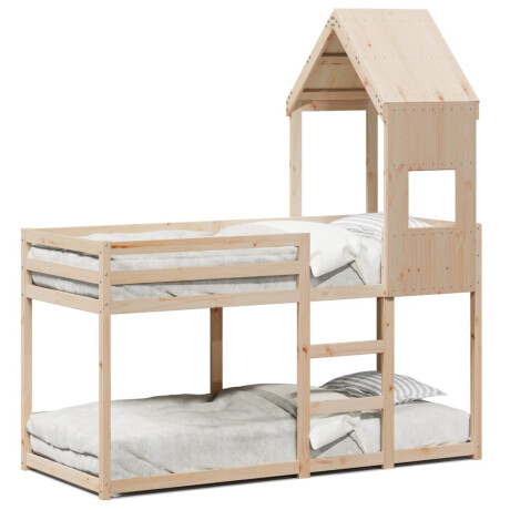 vidaXL Stapelbedframe zonder matras massief grenenhout 90x190 cm afbeelding2 - 1