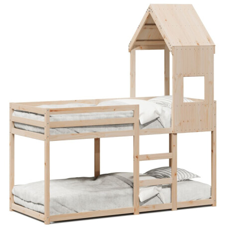 vidaXL Stapelbedframe zonder matras massief grenenhout 90x190 cm afbeelding2 - 1