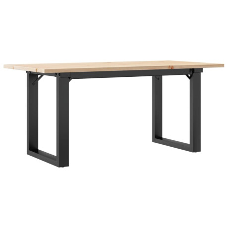 vidaXL Salontafel O-frame 100x50x45 cm massief grenenhout en staal afbeelding2 - 1