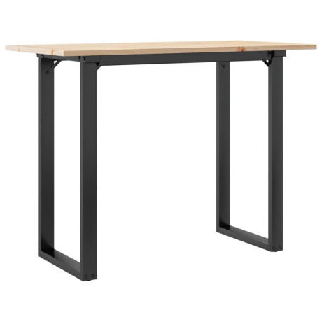 vidaXL Eettafel O-frame 100x50x75 cm massief grenenhout en staal afbeelding2 - 1