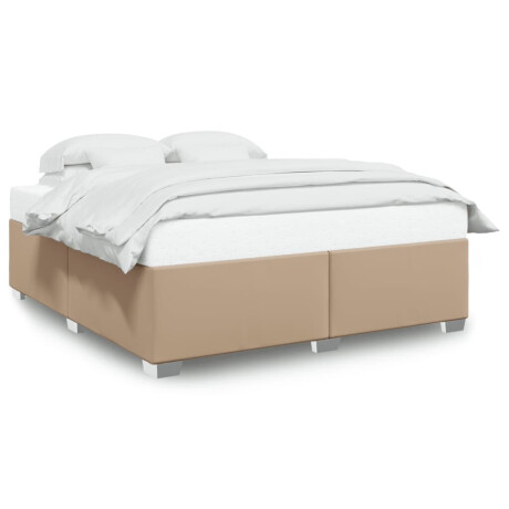 vidaXL Bedframe kunstleer cappuccinokleurig 200x200 cm afbeelding2 - 1