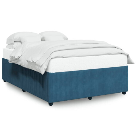 vidaXL Bedframe fluweel blauw 160x200 cm afbeelding2 - 1