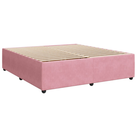 vidaXL Bedframe fluweel roze 180x200 cm afbeelding2 - 1