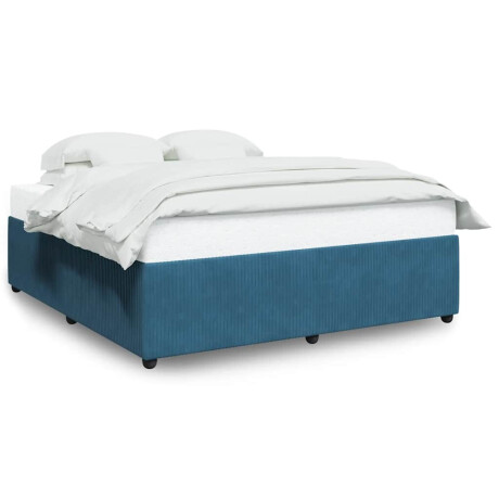 vidaXL Bedframe fluweel blauw 200x200 cm afbeelding2 - 1